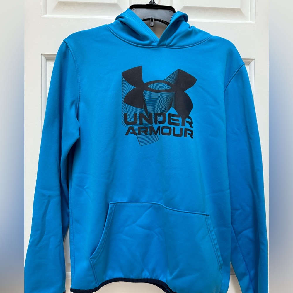 Under Armour Aqua and Black Graphic Hoodie